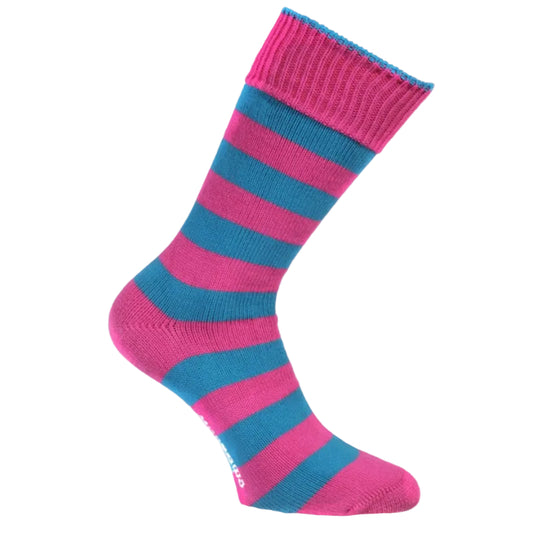 Blue and Pink Striped Lightweight Socks 