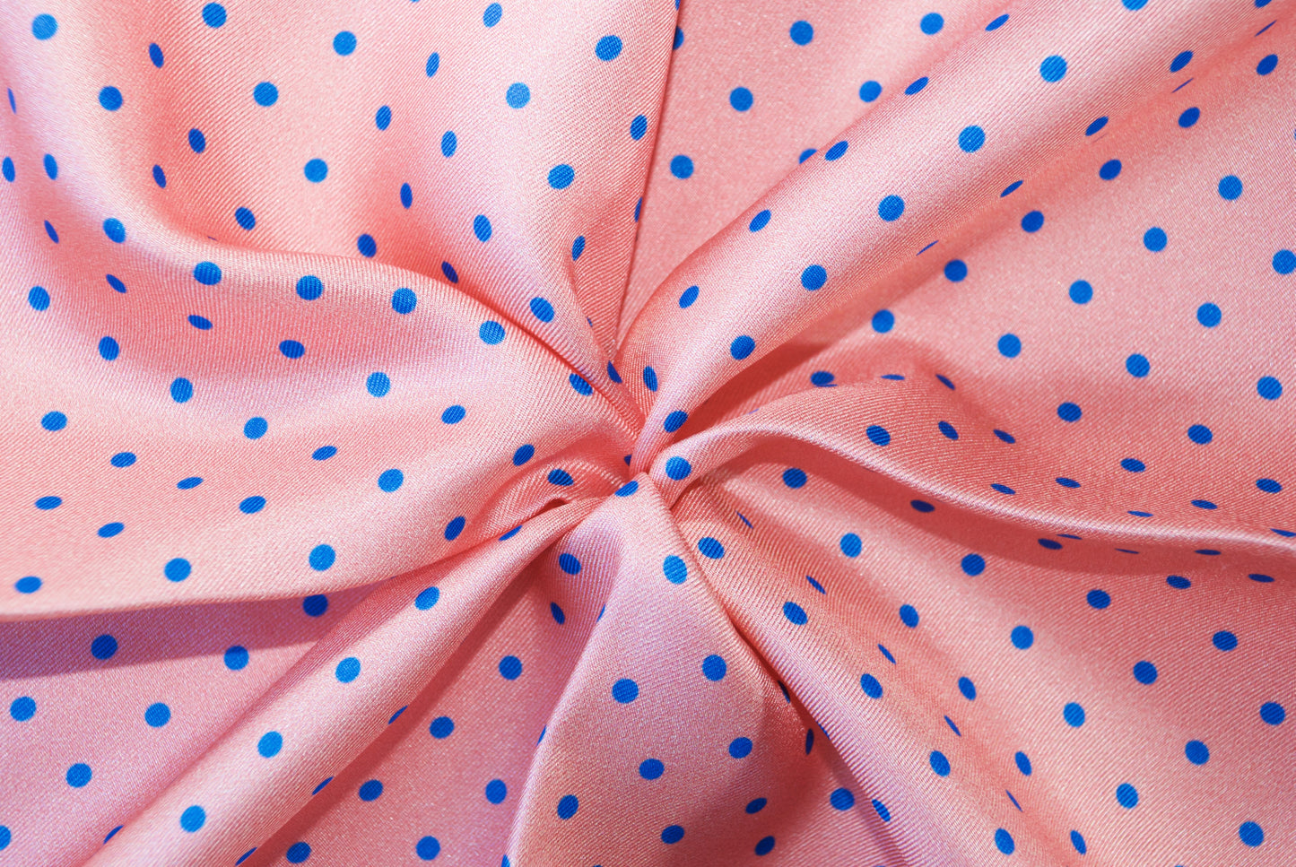 Salmon Pink with Blue Dots