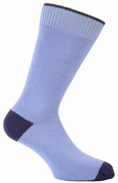 Stanley Thin Blue and Black Socks - Seamless Toe Design
