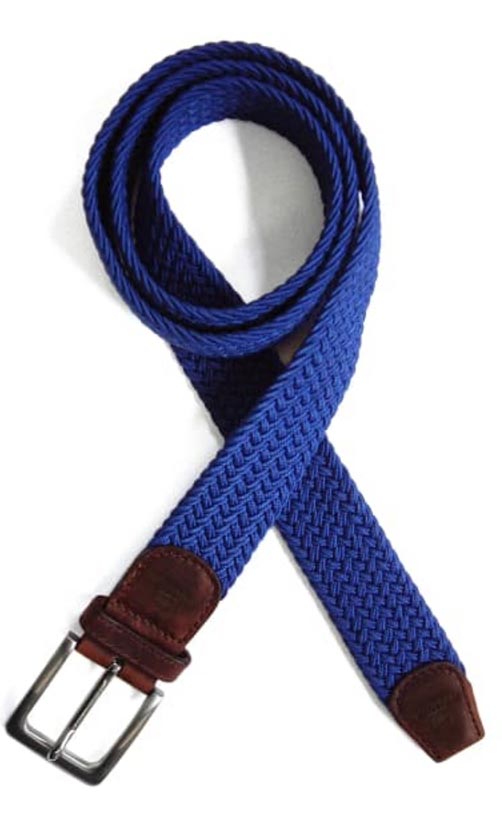 Royal Blue Belt Woven Belt - Made in Italy