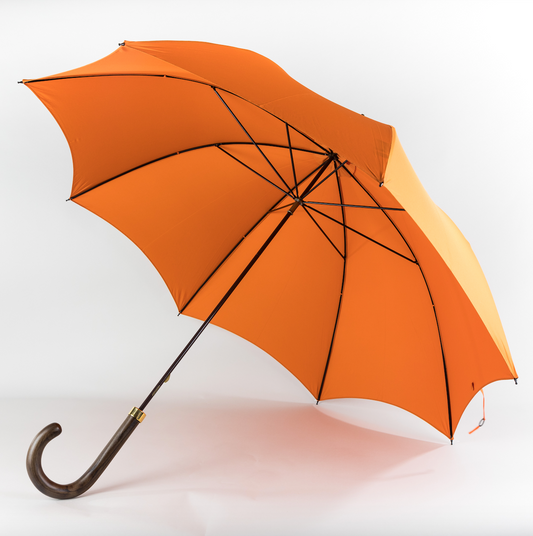 Orange Dark Handle Umbrella