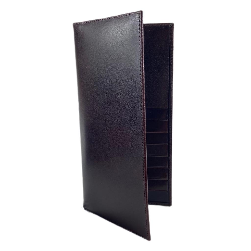 Tall Leather Wallet - Brown