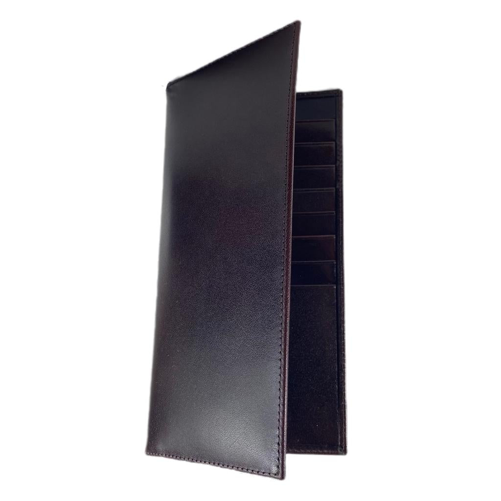 Tall Leather Wallet - Brown