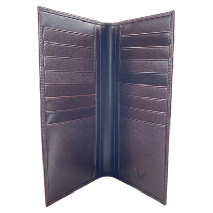 Tall Leather Wallet - Brown