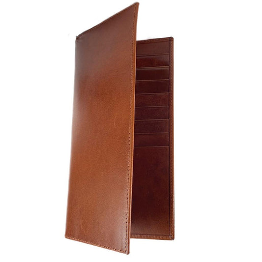 Tall Leather Wallet - Havana Tan