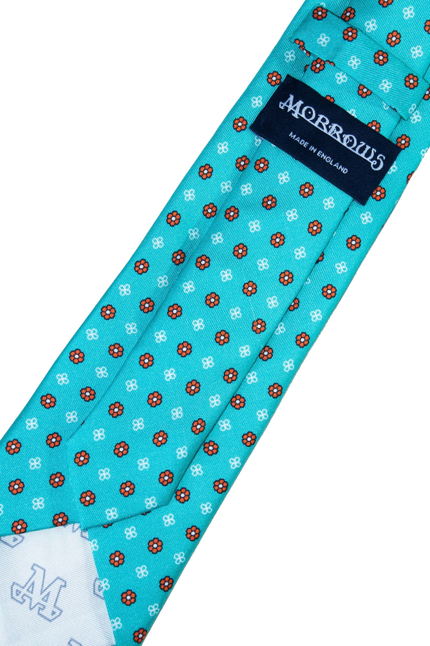 Teal Floral Tie