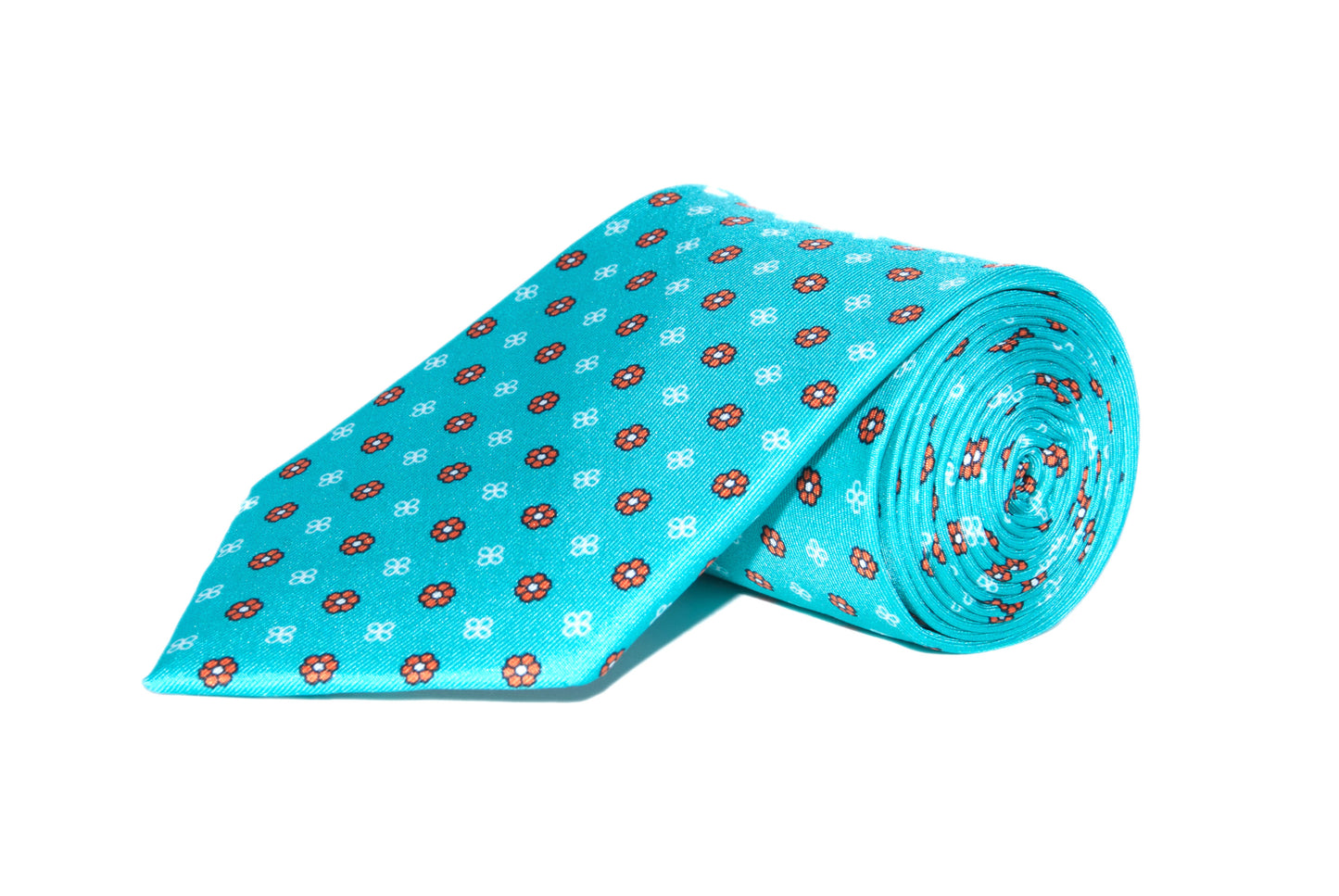 Teal Floral Tie