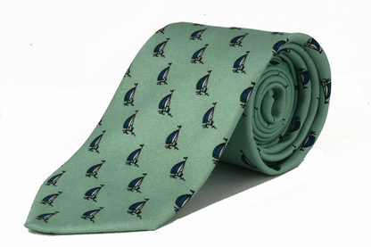 Aqua Sailboat Tie