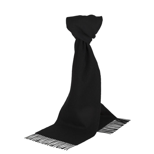 Extra Wide Black Cashmere Scarf