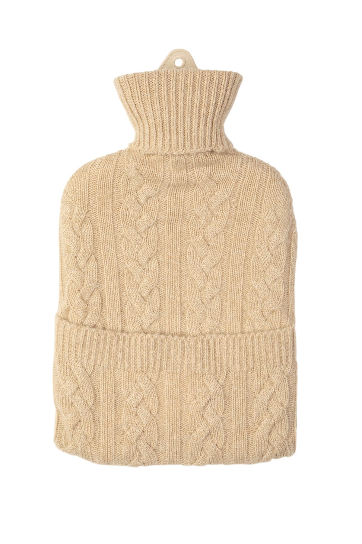 Camel Cable Cashmere Hot Water Bottle
