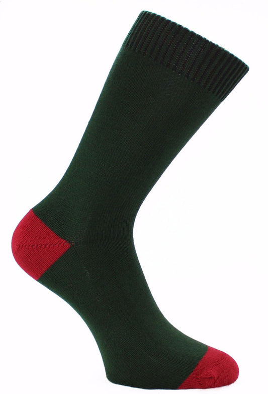 Green and Red Socks - Seamless Toe Design