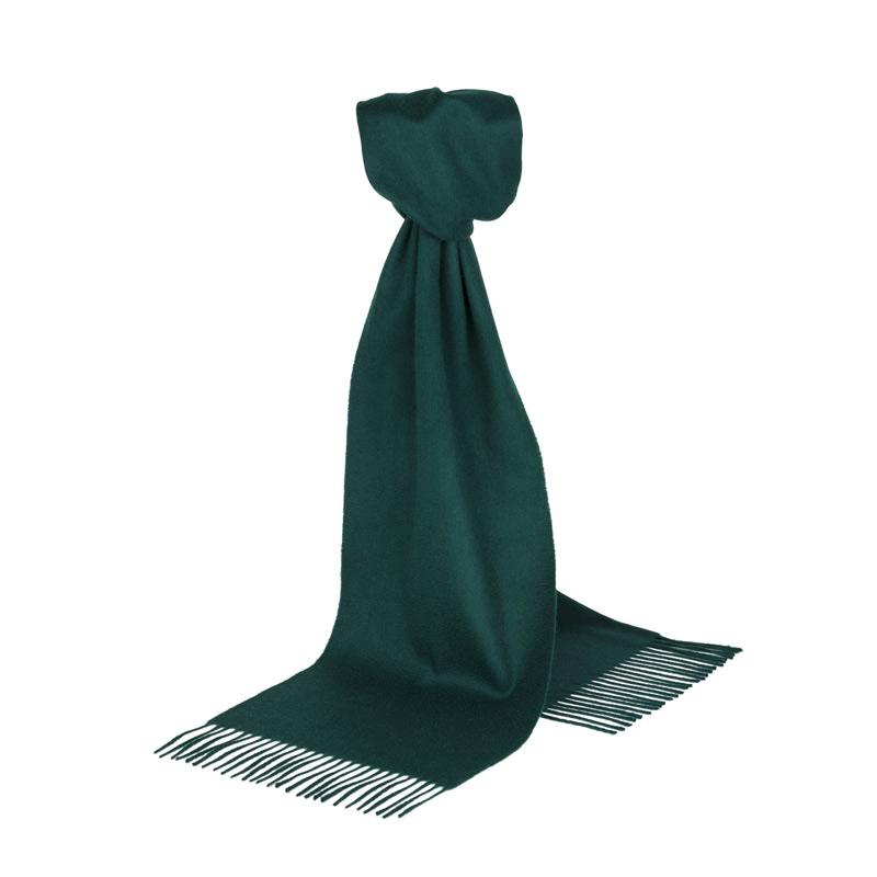 Extra Wide Rich Green Cashmere Scarf