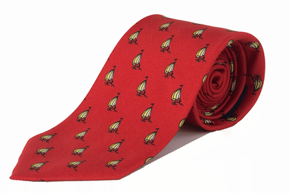 Red Sailboat Tie