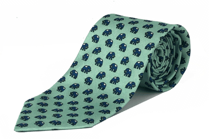 Teal Elephant Tie