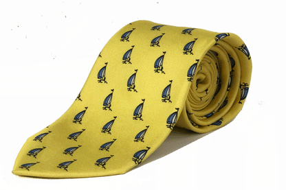 Yellow Sailboat Tie